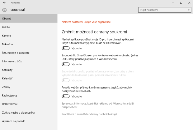 Ladíme Windows 10: Nastavení soukromí, služeb, tipy a triky