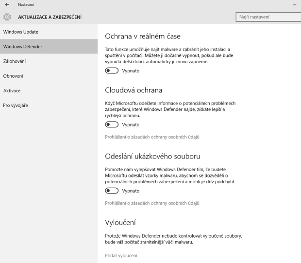 Ladíme Windows 10: Nastavení soukromí, služeb, tipy a triky